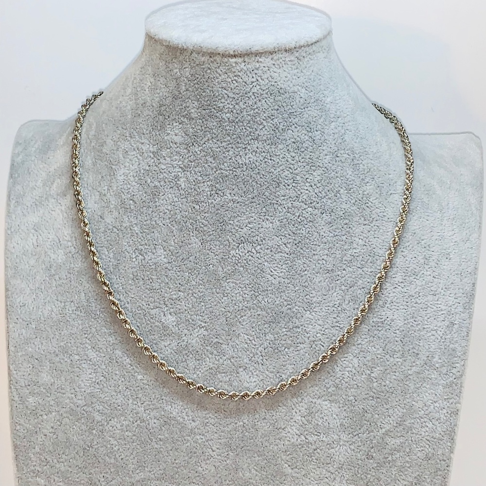 Vintage Sterling .925  18" Rope Chain
